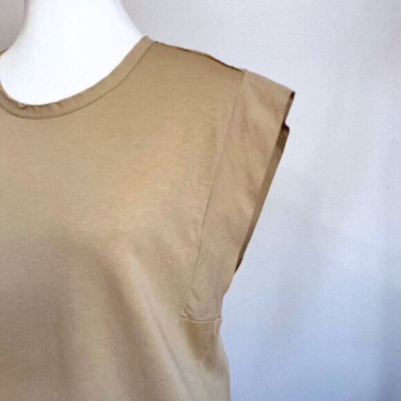NWT RAG & BONE WOMEN'S KHAKI MIX MEDIA MUSCLE TOP - S - Picture 5 of 12